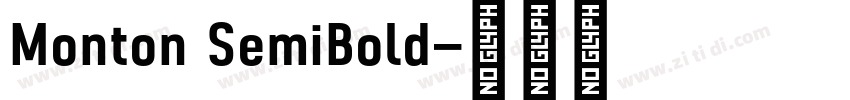 Monton SemiBold字体转换